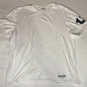 Men's True Religion Sleeve Logo L Cotton White T-Shirt
